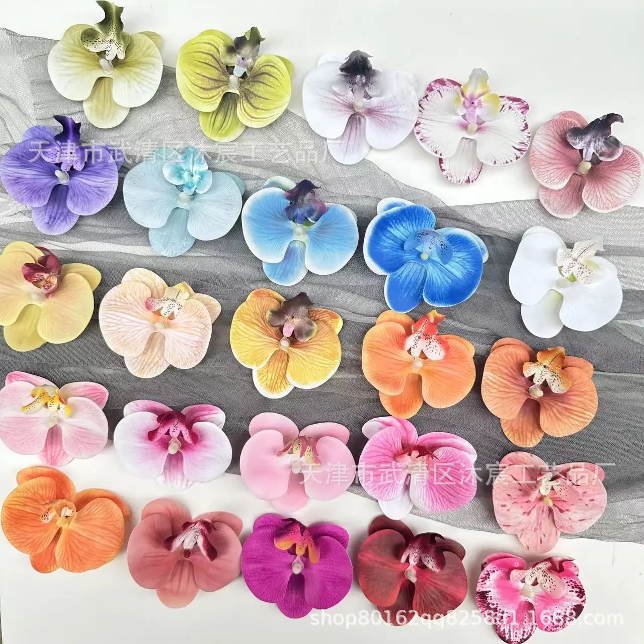Single Head 3D Phalaenopsis Artificial European Style Butterfly Flower Head Hair Clip Hairpin Hair Accessory DIY Hair Ornament Duckbill Clip Side Clip