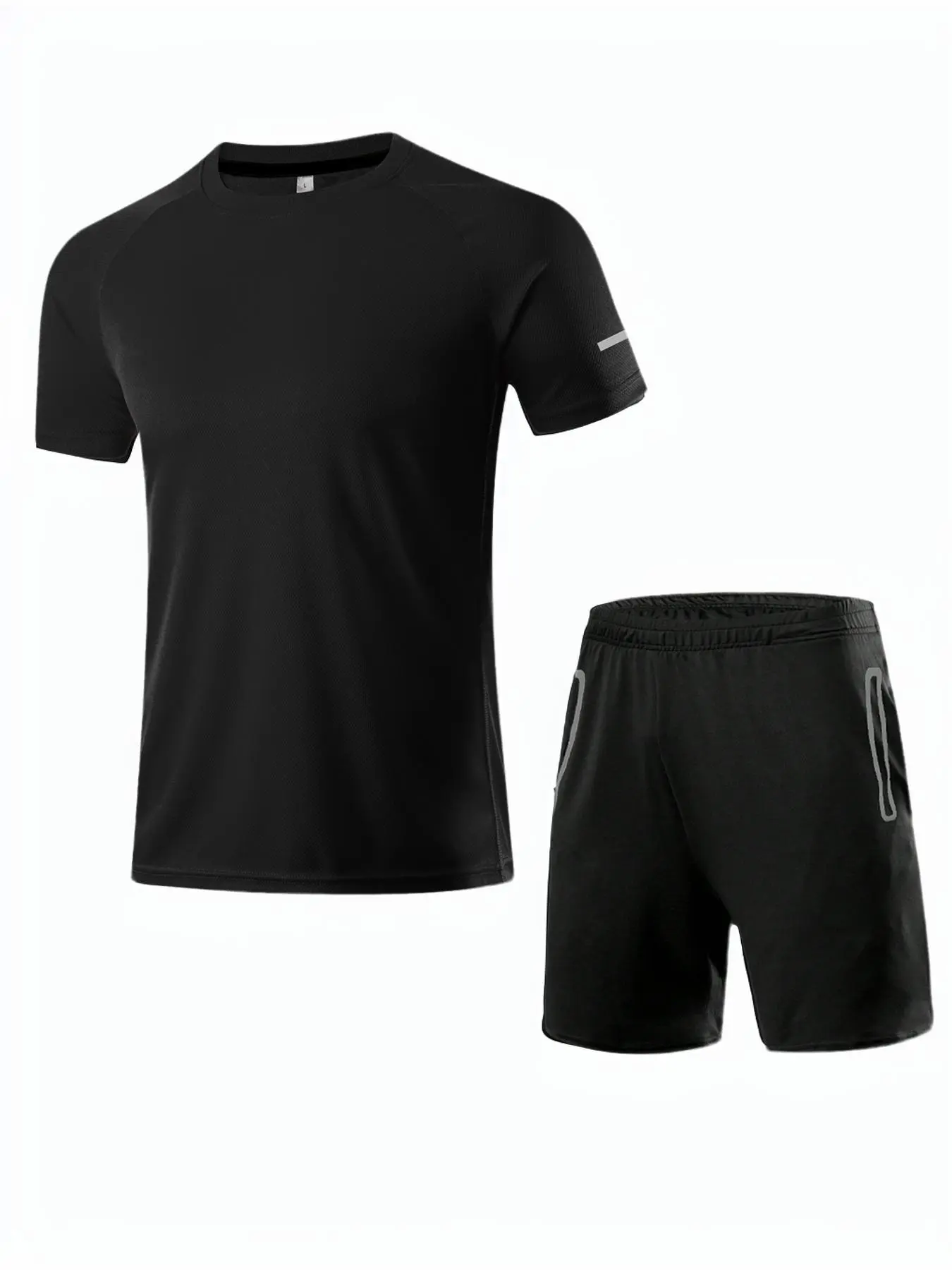 Classy Two Piece Sets Men's Loose Fit Round Neck Short Sleeve T-shirt & Elastic Waist Shorts Set, Summer Outfits 2025, Breathable Comfortable Sports Outfits for Running Gym Workout, Festival Outfit 2025, Men's Fitness Tracksuit Set