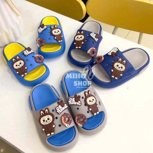 LABUBU PHOM TO Dép lê siêu nhẹ Labubu siêu nhân 2 lớp mềm êm nhẹ chân cho bé trai Sandal