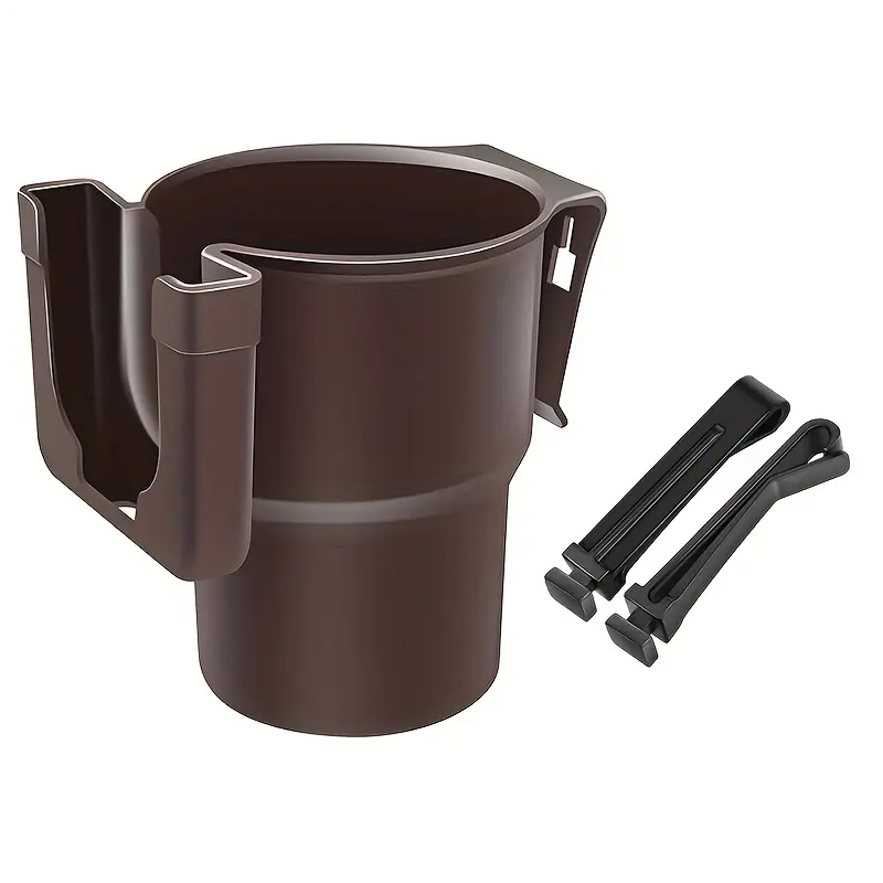 Multi-Purpose Car Cup Holder with Phone Stand - Durable PP Material, Vent Clip Design, Adjustable Automobile Drink Holder & Storage Organizer 2