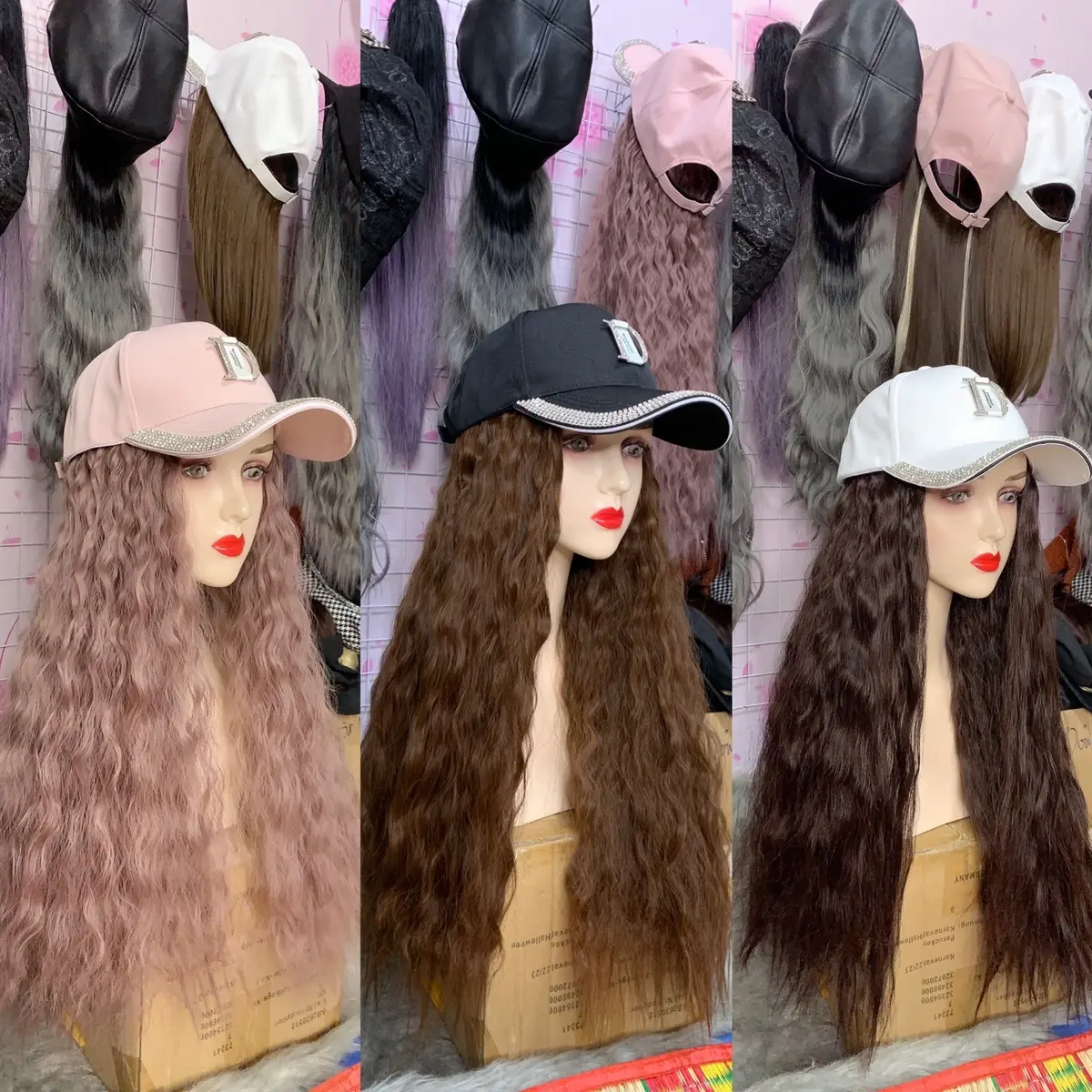 [NHIỀU MẪU] ĐỘC QUYỀN Mũ Lưỡi trai chữ D gắn tóc giả đủ dáng - hàng siêu cấp