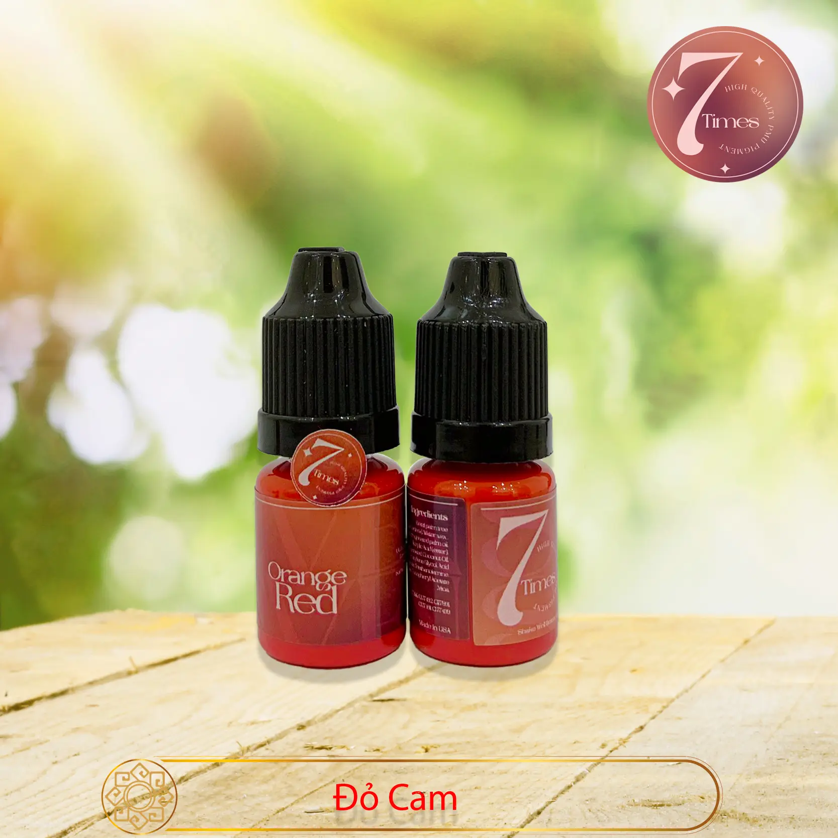 Mực bút 7TIMES Đỏ Cam (Orange Red Ink)