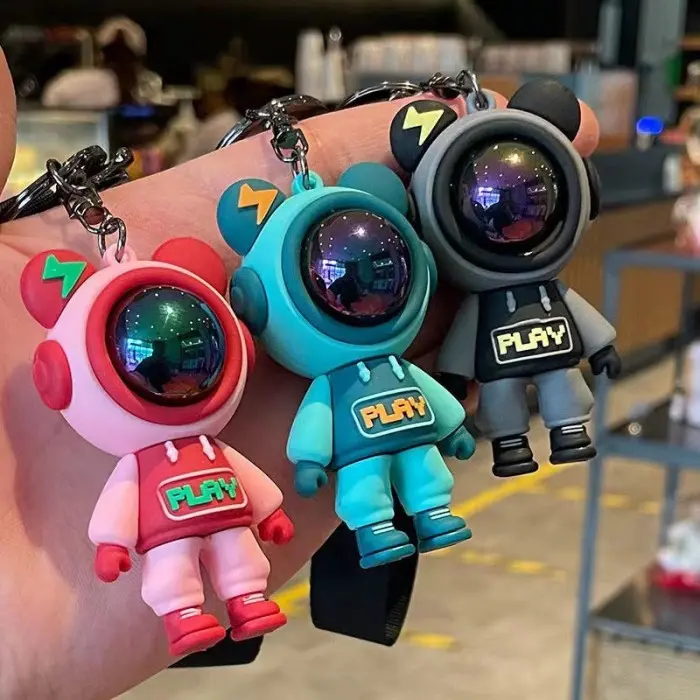Keychain Gantungan Kunci Astronot Aesthetic Premium Gantungan Motor Mobil - Keychain Gantungan Kunci Astronot 4