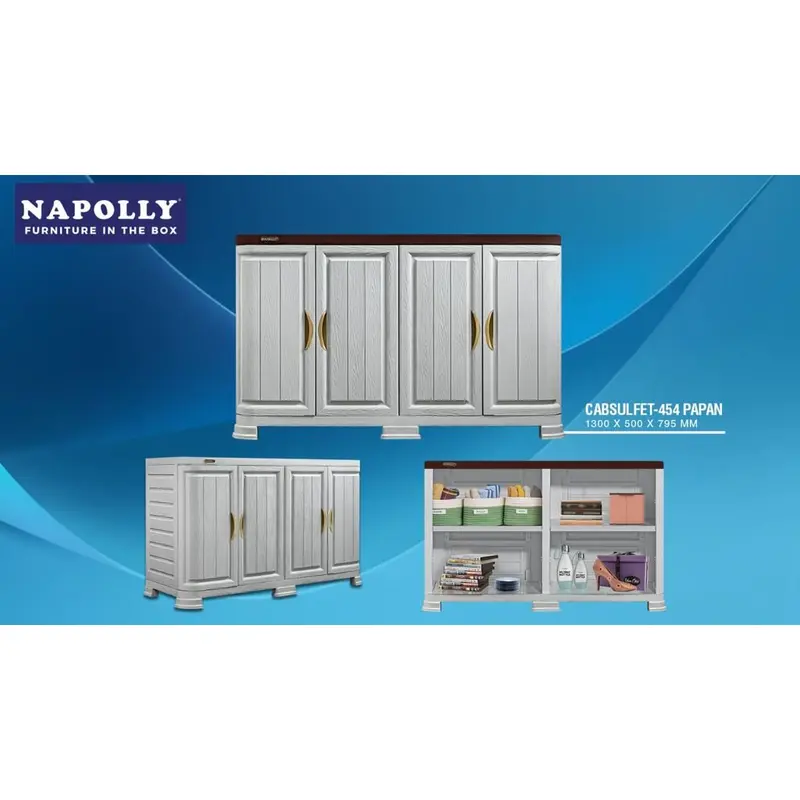 LEMARI KABINET BUFFET PLASTIK NAPOLLY Pintu 2