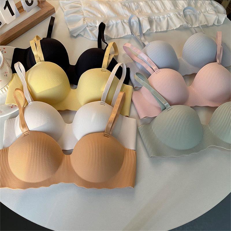 Product Introduction of 【BUY 1 TAKE 1】Teen Seamless Push Up Vest Bra For Women Wire Free Underwear Small Chest Gathered Brassiere Girls One-piece Lingerie 3