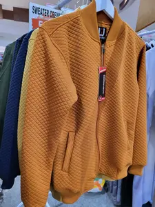 Outer Jaket Bomber Comfy Diamond Knitt Terlaris Bahan Nyaman Brown Army Putih Navy Dewasa Lembut Lengan Panjang Knitwear Atasan
