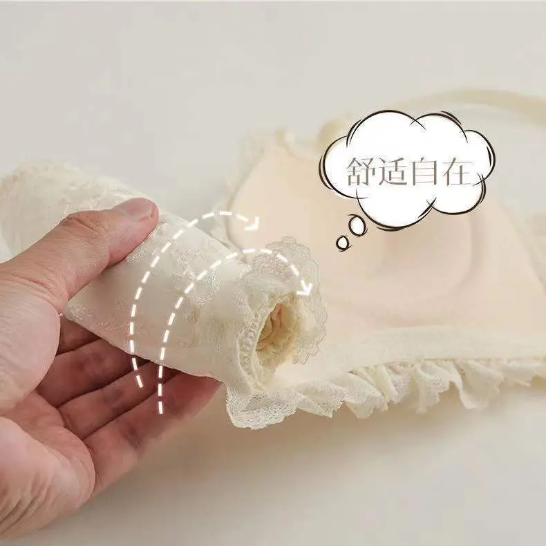 Đồ Lót Nữ, Nâng Ngực Nhỏ, Cỡ Lớn, Dễ Thương Và Gợi Cảm, Chống Chảy Xệ Gió, Không Dây, Phụ Kiện Ngực Nâng Ngực, Bộ Áo Ngực Ren Phong Cách Nhật Bản, Năm 2025 5