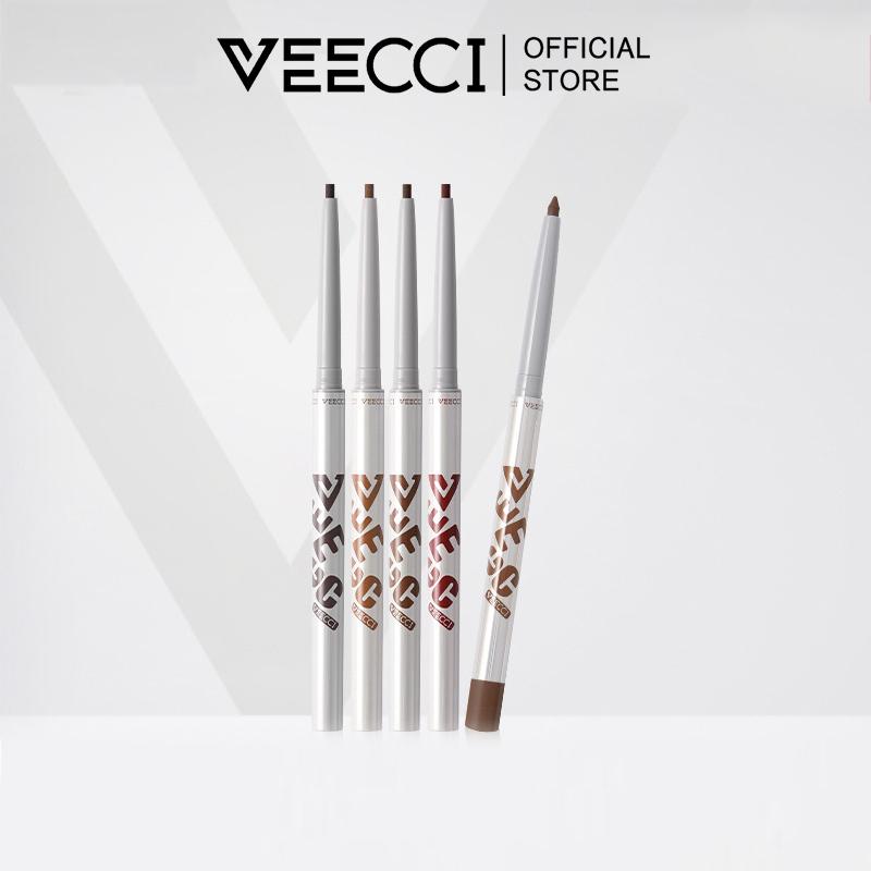 VEECCI-Bút kẻ mắt keo kẻ đường, không thấm nước và lâu trôi, không lem, đen, nâu, kẻ mắt hình con tằm,