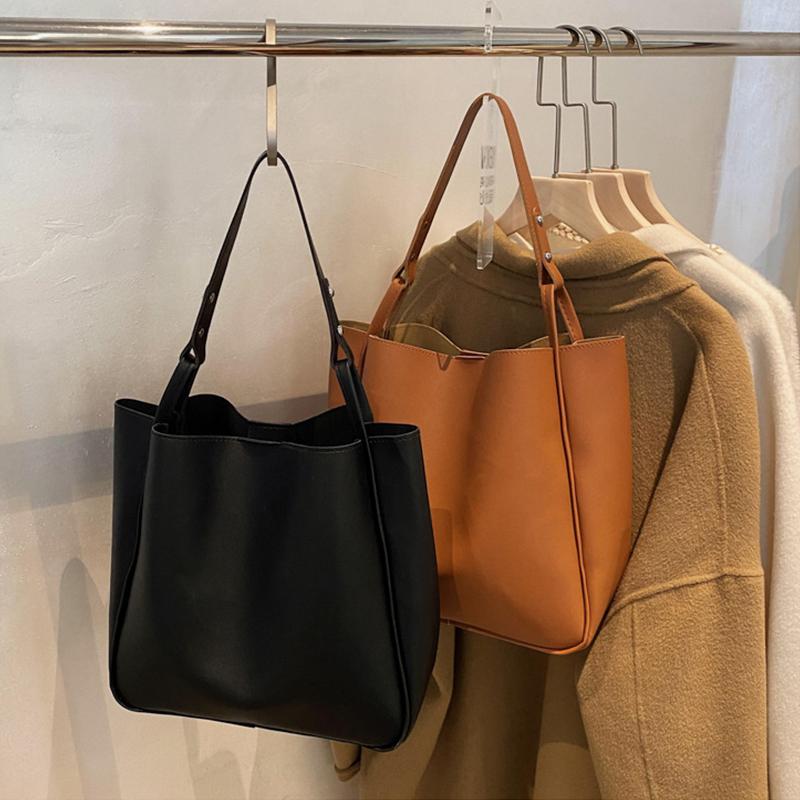 Product Introduction of Women Bucket Bag Trendy Korean Style PU Leather Shoulder Bag Large Capacity Lady Handbag Casual Fasion Tote Bucket Bag  | Cute Baby 18