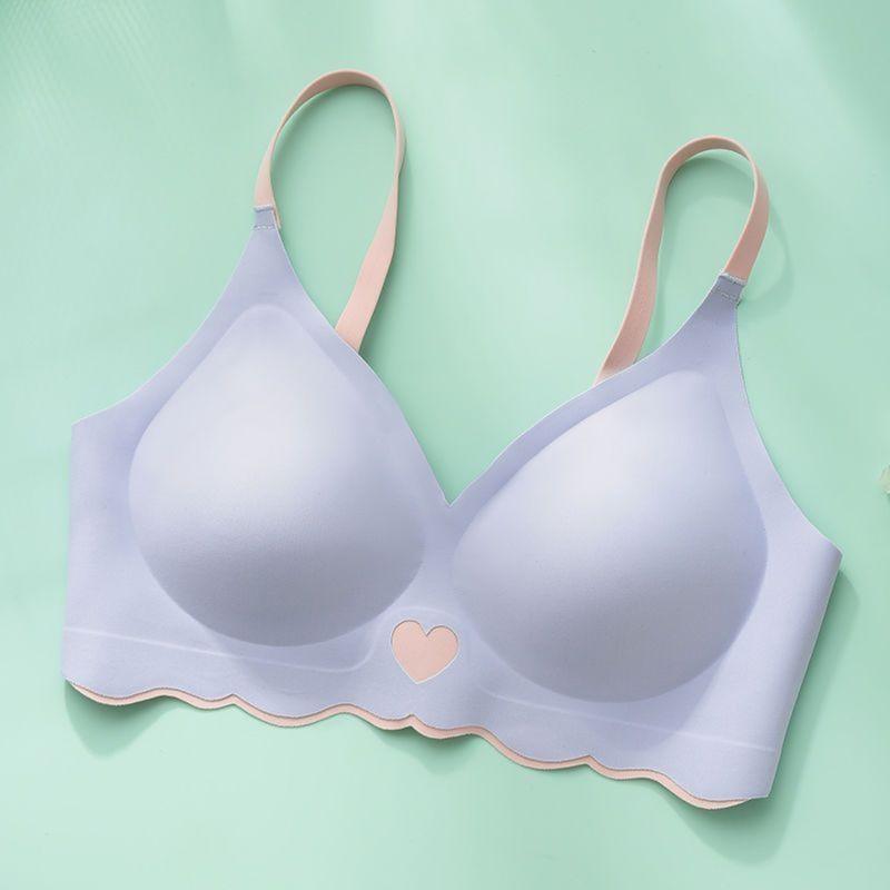 Bh Seamless Wanita Push Up Tanpa Kawat Busa Tipis Motif Love L014 Bra Nyaman - Nylon + Fiber 5
