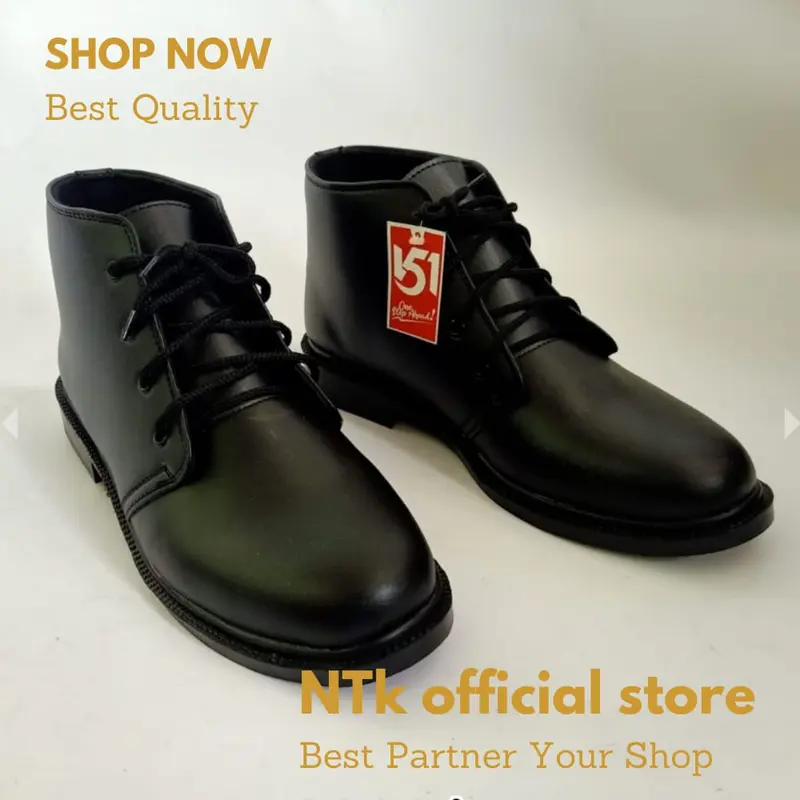 KY04 - Sepatu Pdh Doff Pria Kerja Semi Formal Dinas Satpam Pramuka Paskibra Shoes Pantofel 5