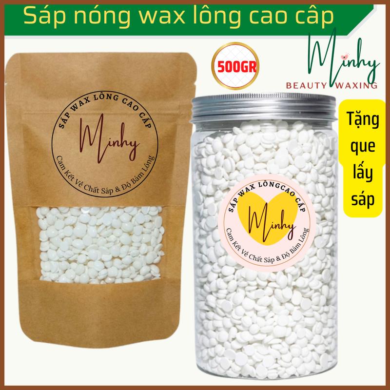 500gr sáp wax lông Waxing sáp wax nóng sữa dừa bám lông tốt loại túi zip