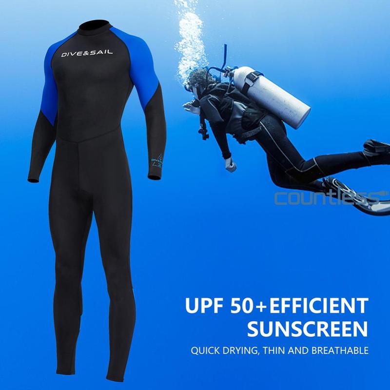 Men Lycra UPF50+Diving Skin Wetsuit Rash Guard- Full Body UV - TikTok ...