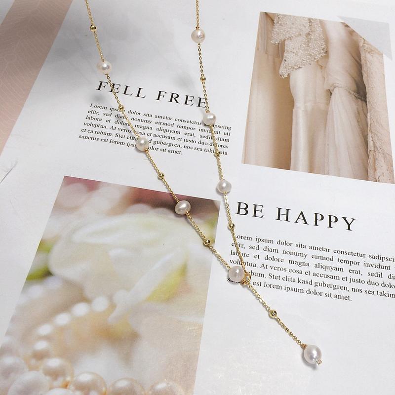 Product Introduction of Natural Jewelry Classic Hot Selling Product Zhuji Pearl Natural Freshwater Pearl Starry Pearl Necklace High-Grade Light Luxury Clavicle Chain Summer 12