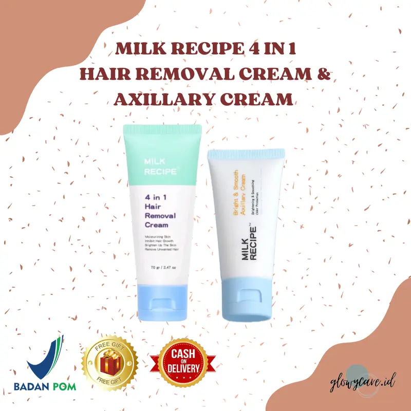 Milk Recipe 4 in 1 Hair Removal Cream 70g | Krim Pengilang Bulu Perontok 0