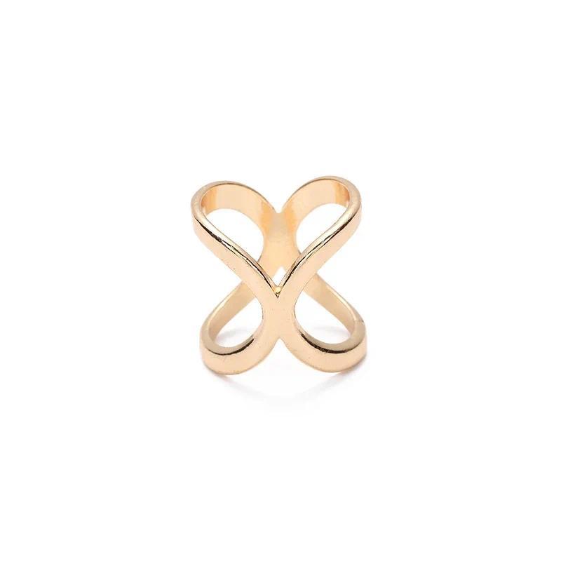 Fashion Cross Scarf Clip X Shape Metal Brooches For Women Hollow Bow Scarves Buckle Holder Shawls Jewelry Clothing Accessories 2