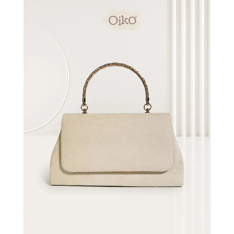 OIKO Vanya Clutch Tas Pesta Wanita Suede Clutch Chrome Untuk Kondangan Perempuan Party Bag Wedding Gift Kado Seserahan Nikahan Hantaran Bridemaids Mewah Elegan Import Korean Style 8