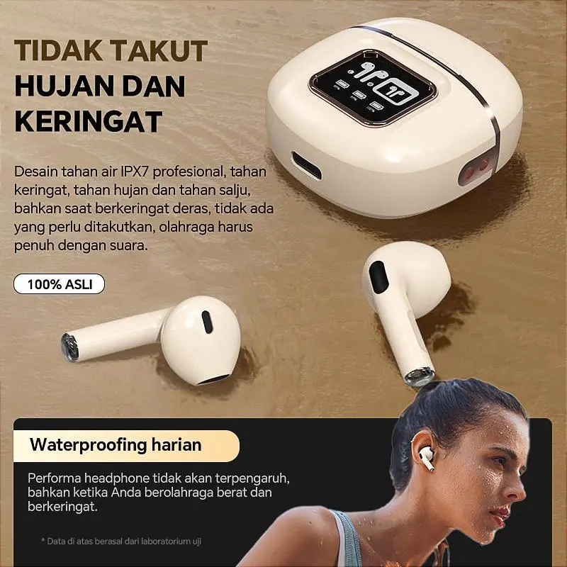 New 2024 Cantiklife.Home Headset Bluetooth Earphone TWS True Wireless Stereo Panggilan Binaural HD HIFI Earbuds J55 6