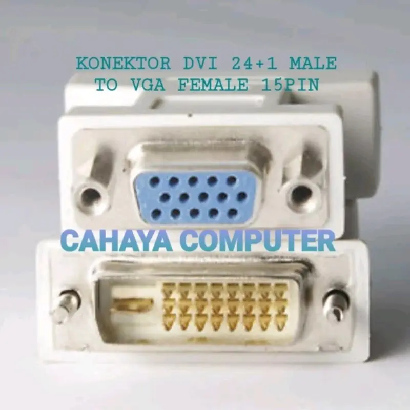 KONEKTOR DVI 24+1 MALE TO VGA FEMALE 15PIN 0