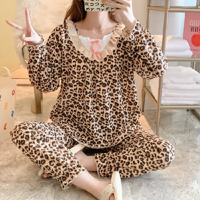 [MIS3136] Piyama Baju Tidur Wanita OneSet Bermotif Lengan Panjang Celana Panjang Motif