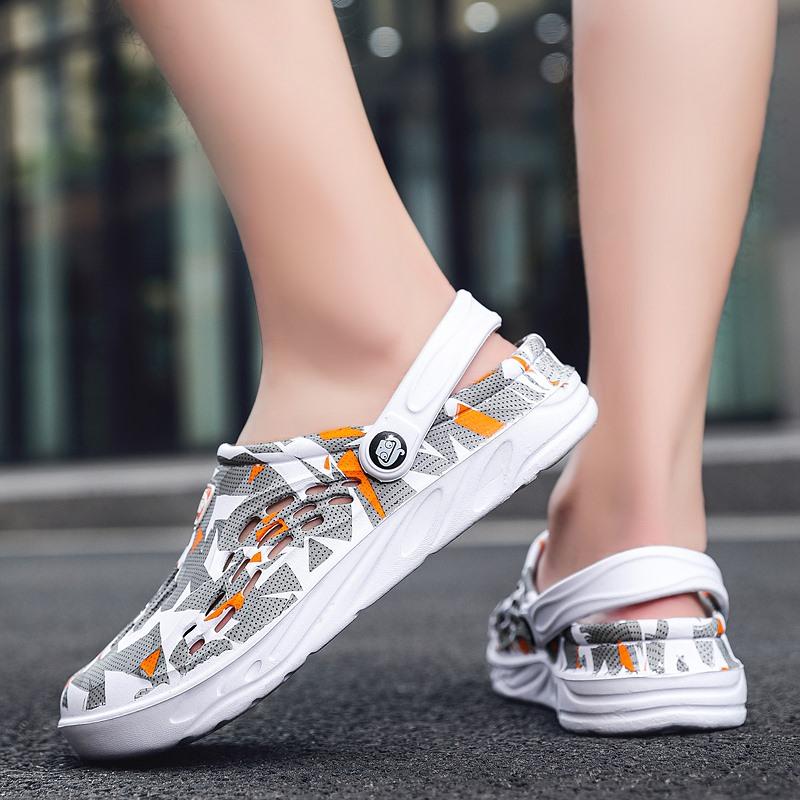 Product Introduction of ORNGMALL-Xăng Đan Mùa Hè Cho Nam, Dép Đi Trong Nhà Thường Ngày, Guốc Lỗ Nhanh Khô, Giày Đi Vườn Cho Cặp Đôi, Xăng Đan Đi Biển 38-49 9