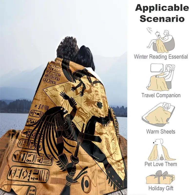 Alien Pattern Blanket, 1 Count Soft Warm Throw Blanket, Air-conditioned Room Blanket, Warm Nap Blanket for Home Office Travel 2