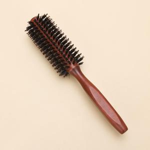 イノシシの毛ブラシ、カールヘアディテール用の丸いヘアブラシ、頭皮マッサージ用のくし、カールヘアスタイリングツール、プロフェッショナルヘアドレッシング用のくし