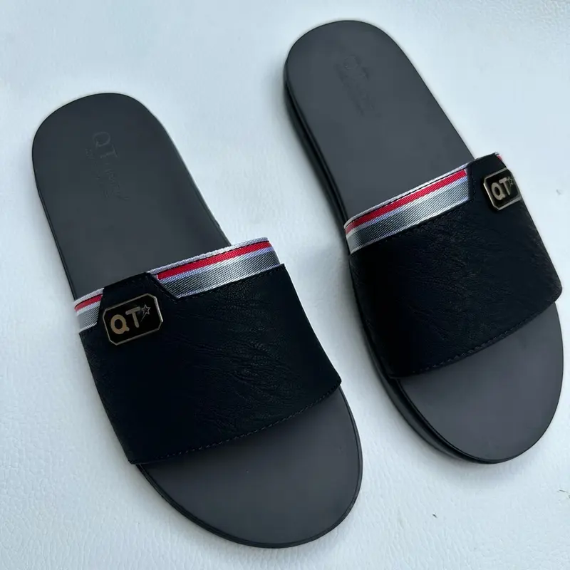 19. DÉP DA MÃ 19 QT LUXURY 1 BẢN KHÂU QUAI ĐẾ - Cao Su Đế Bằng Đồng Nam Slipper DéP 8