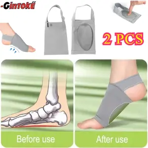 2pcs Arch Support Pad Gel / Kaki Datar Sol Kaki Bebek/Insole Kaki Datar Flat Foot/ Arch Support Terapi Kaki Datar/ Alas Bantalan Tumit Insoles Shoes Gel Pad Heel Kaki Datar Insole  Untuk Kaki Datar Terapi Alas Pelindung Kaki Datar Insole Sol