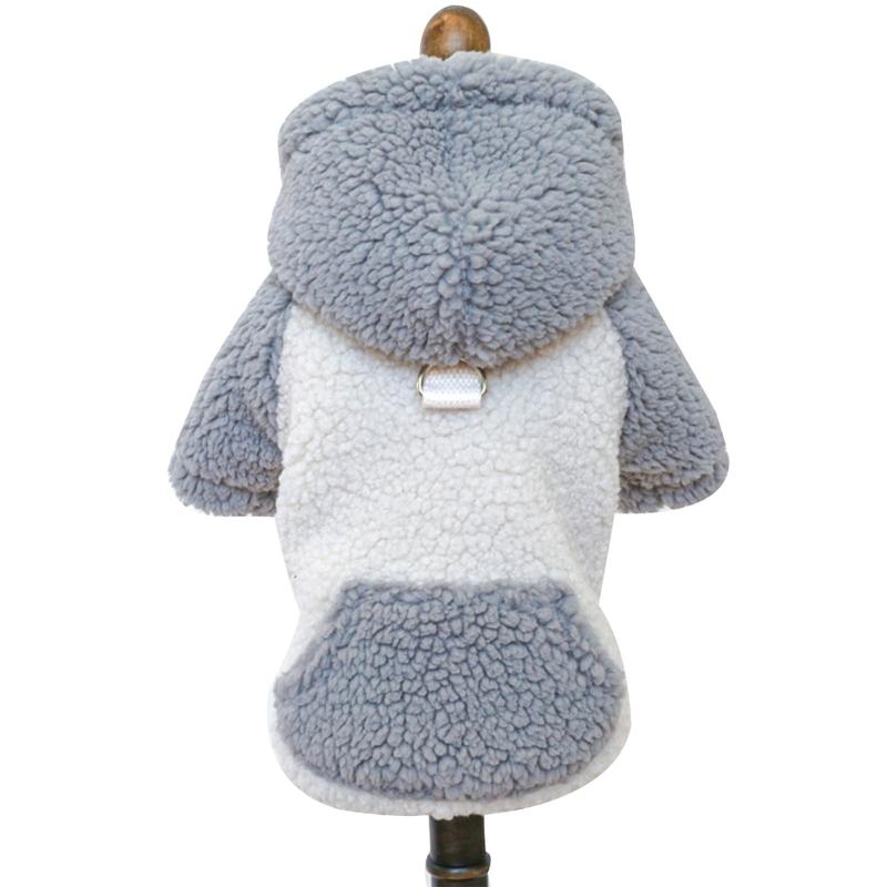 Outdoor Dog Warm Fleece Brushed Sweatshirts Vest Cold-Resistant Lamb Wools Tractions Sweater for Small Dogs Puppies 7