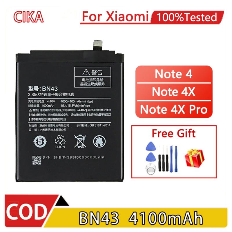 BN43 Battery For Xiao Mi Xiaomi Redmi Note 4X Note 4 Global Snapdragon 625 BN 43 Note4 Phone MTK Helio X20 Note 4X Pro Batre 0