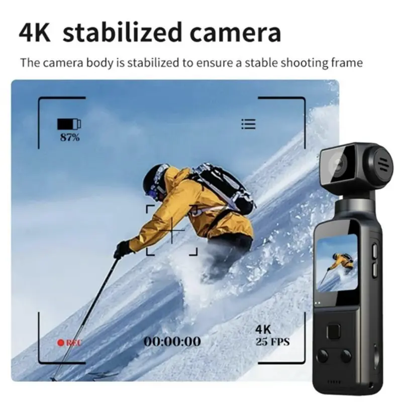 HD Handheld Camera, Portable Vlog Camera, 4K Pocket Sports Camera for Cycling, Photography, Recorder 4