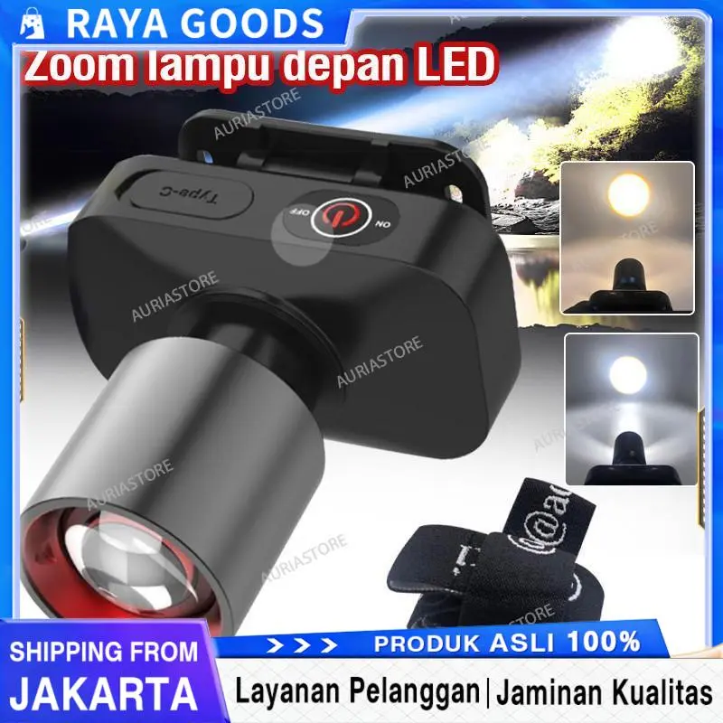Senter Kepala Zoom Aoki AK-3685A SUPER TERANG / Head Lamp Led 60 Watt ...