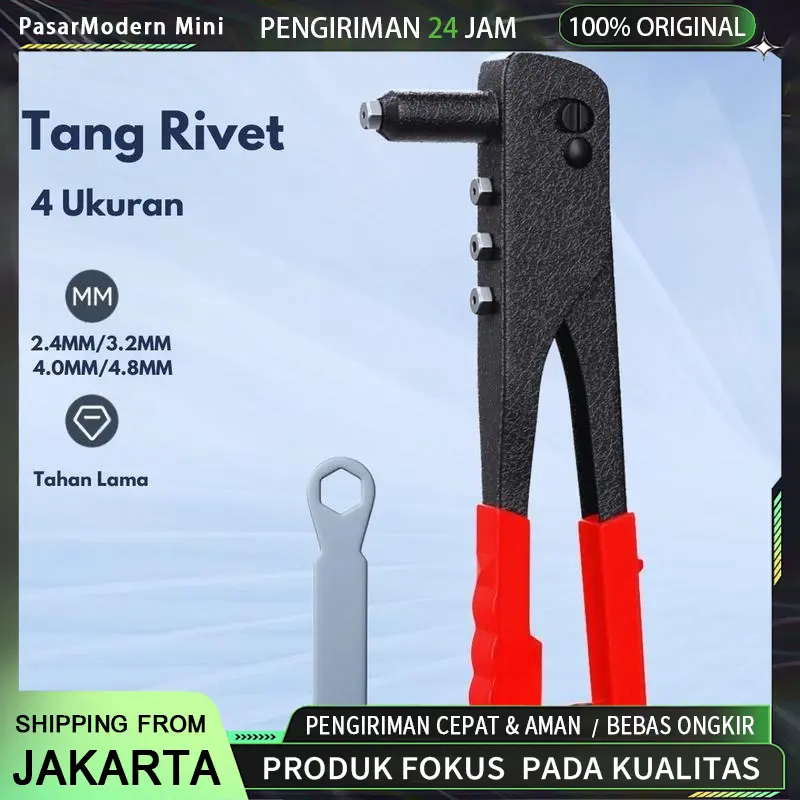 Tang Rivet 10inch Tembakan Paku Rivet Hand Riveter Stang+ 50pcs mata （2 ...