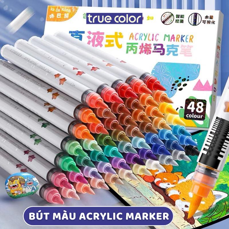 Màu acrylic marker dạng lỏng vẽ nhiều chất liệu - hộp 12/24/36/48 màu, thỏa thích sáng tạo nghệ thuật_8109 miracle  works màu  acrylic màu  acrylic bút màu acrylic