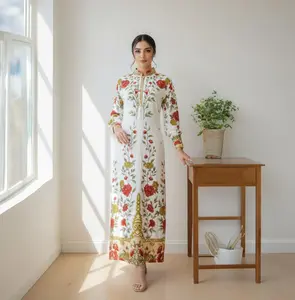 SH | [READY] Gamis Dinara Bahan Matsilk Gaun Maxi lebaran 2026 Simple Elegant Style Wanita