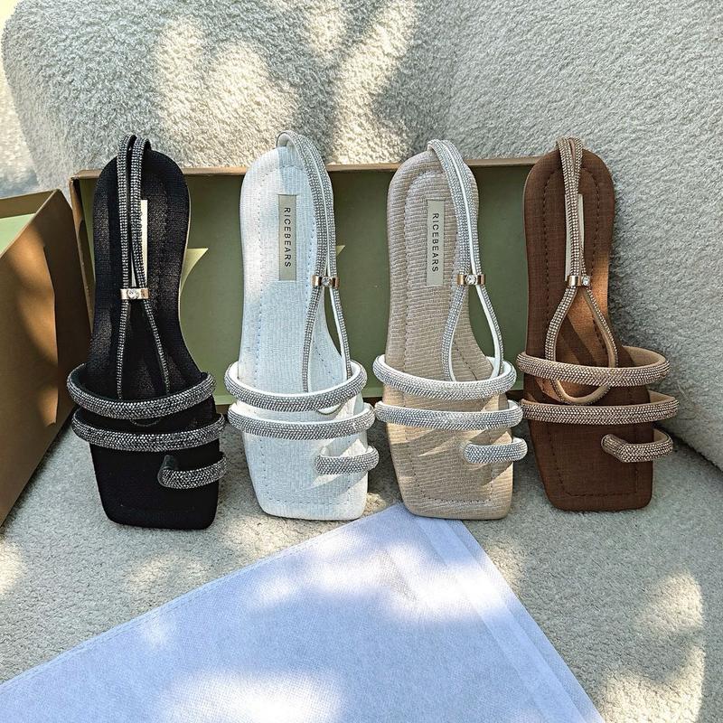 Gạo.Shoes - (có 35-42) Dép Xăng-đan 3 Dây TO ÊM Xỏ Ngón Cái, Quai Hậu Dây Khoá Kéo Cách Điệu, Đế Chống Trơn Trượt Nữ DéP GiàY