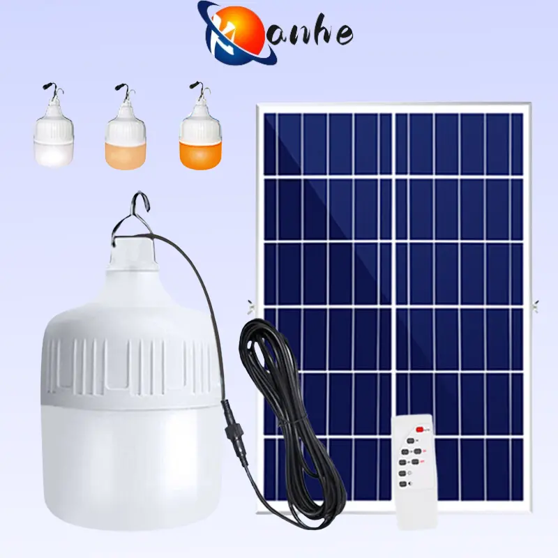 Bóng đèn năng lượng mặt trời 3 màu sắc chống nước trong nhà ngoài trời 50W 1000W 0