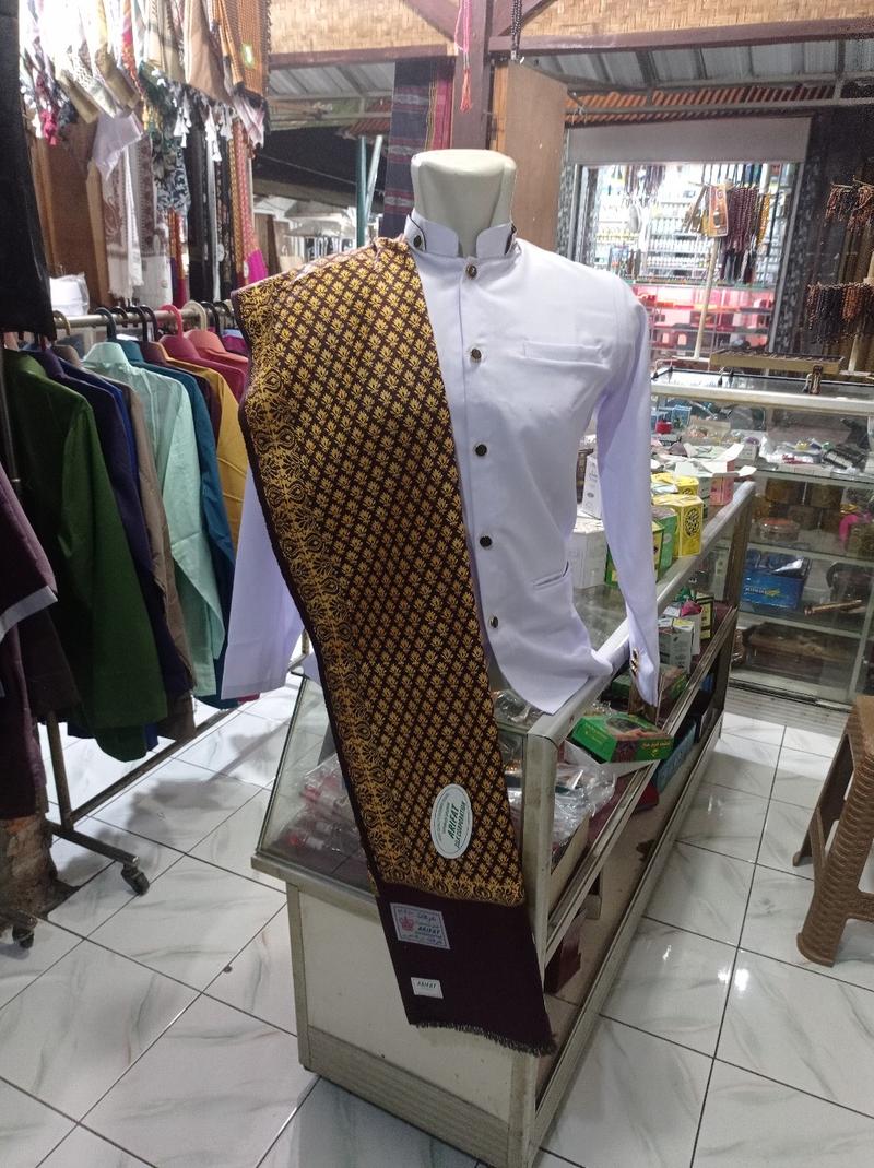 Product Introduction of Sorban Kasmiri Sulam Gold Ukuran Jumbo Polka Dot palid premium 2