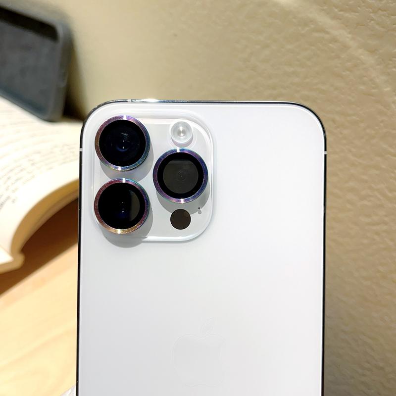 Product Introduction of CD pattern lens film Luminous  Camera Lens Protector for IPhone16 15 14 13 12 11 Pro Pro Max Mini Rear Camera Lens Cover Metal Protector Ring Phones Casing Protection Dustproof 9