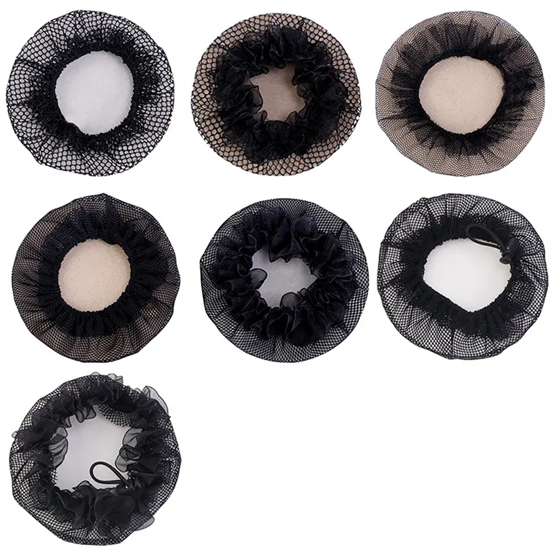 Black Elastic Mesh Snood Hair Net Bun Cover For Ballet Dance