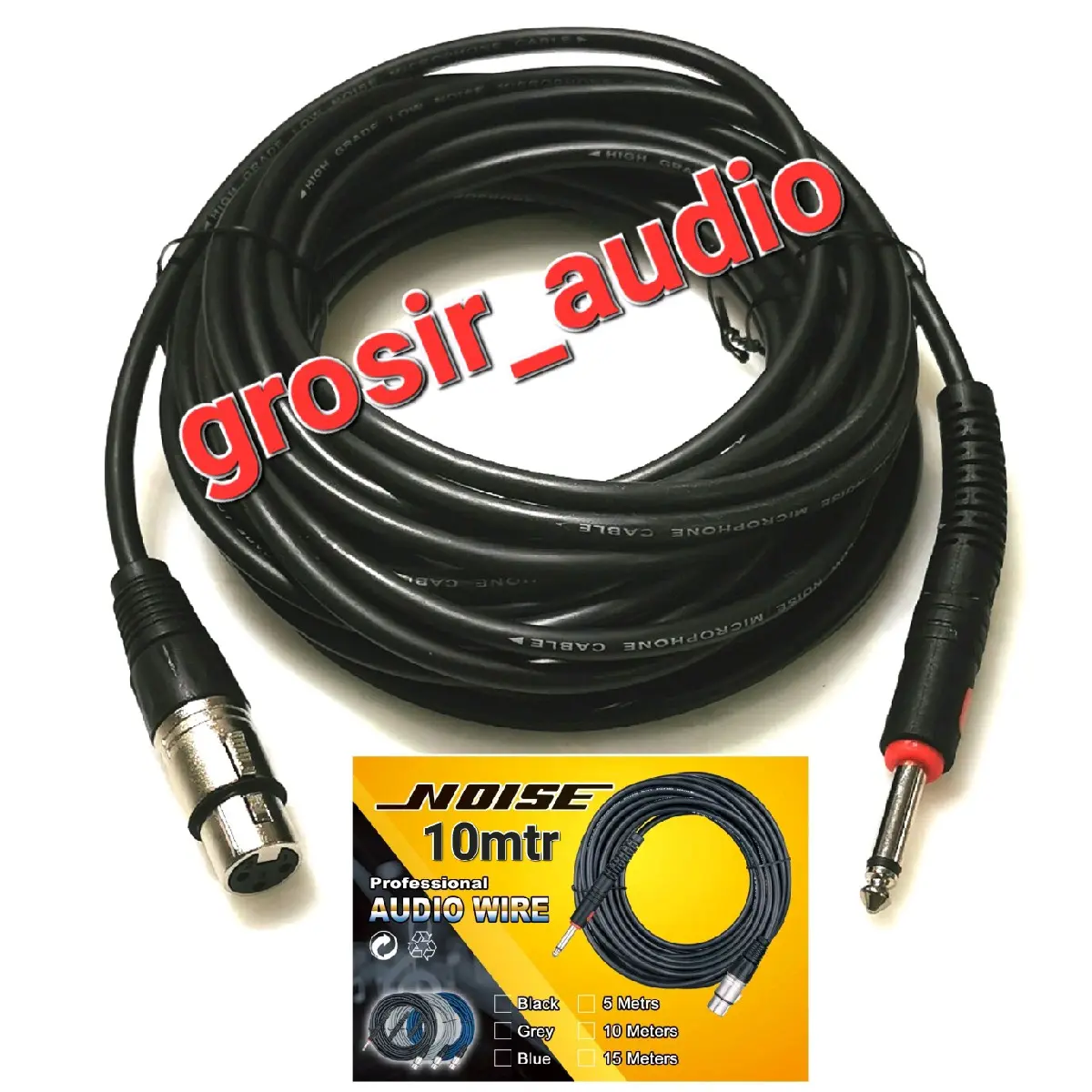 KABEL MIC NOISE 10M HITAM ,KABEL MICROPHONE NOISE HITAM 10METER ,NOISE 10M ORIGINAL Accessories