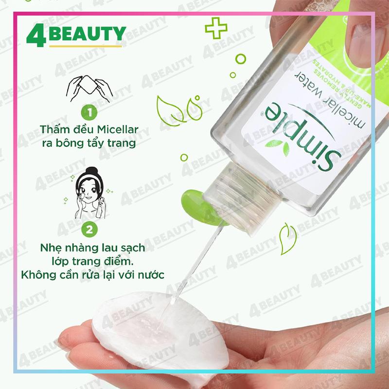 Nước Tẩy Trang Simple Kind To Skin Micellar Cleansing Water 2