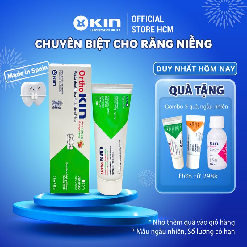  Kem đánh răng Ortho Kin cho răng niềng 75ml 