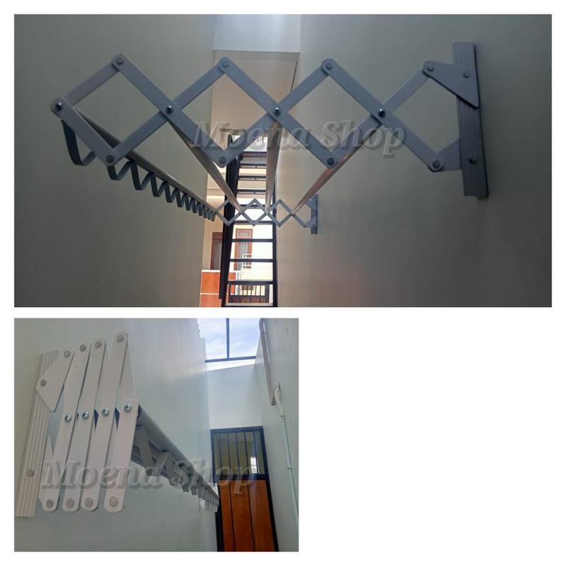 Product Introduction of Jemuran JUMBO tempel panjang 2meter Besi Tahan Karat Dapat disesuaikan Pakaian 1
