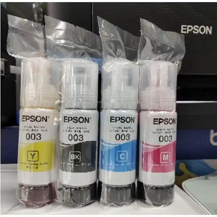 หม�้าเติมแท้ Epson Ink 003 Original สำหรับเครื่องพิมพ์อิงค์เจ็ท Epson L3110 L3210 L3216 L3150 L3250 NO.003 (300) ของแท้