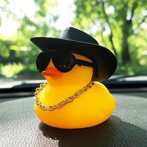 Decoración de Interiores de Auto de Pato Genial con Sombrero de Vaquero, Decoración para Tablero de Auto, Accesorios para Auto Lindos para Mujeres y Hombres, Accesorios para Auto