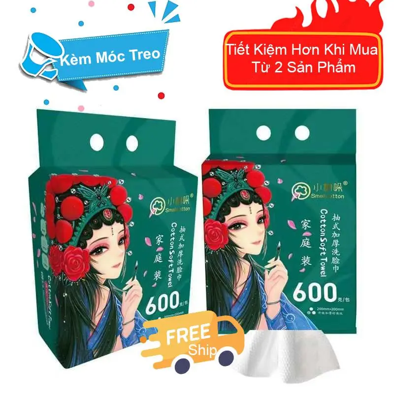 Túi khăn mặt khô đa năng dùng 1 lần treo rút dùng tẩy trang, mềm mịn, an toàn , tiện lợi