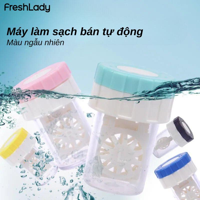 [COD]Dụng cụ làm sạch kính áp tròng FreshLady dụng cụ làm sạch kính áp tròng xoay bằng tay, dụng cụ làm sạch kính áp tròng mini, dễ mang theo Lens