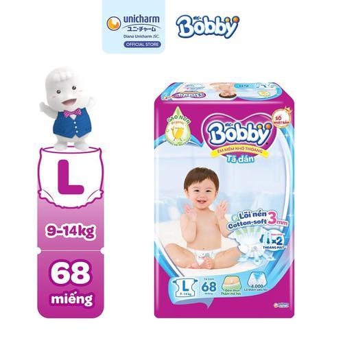 Bobby Tã dán L68 lõi nén cotton-soft 3mm Cho Bé